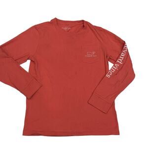 Vineyard Vines Long Sleeve Logo Tee sz S 8-10